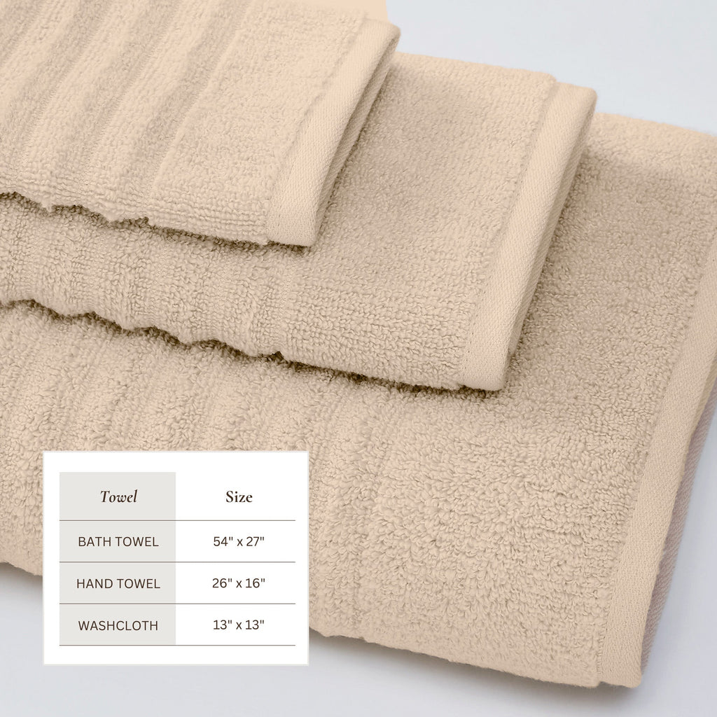 Luxury Combed Cotton Bath Towel Set