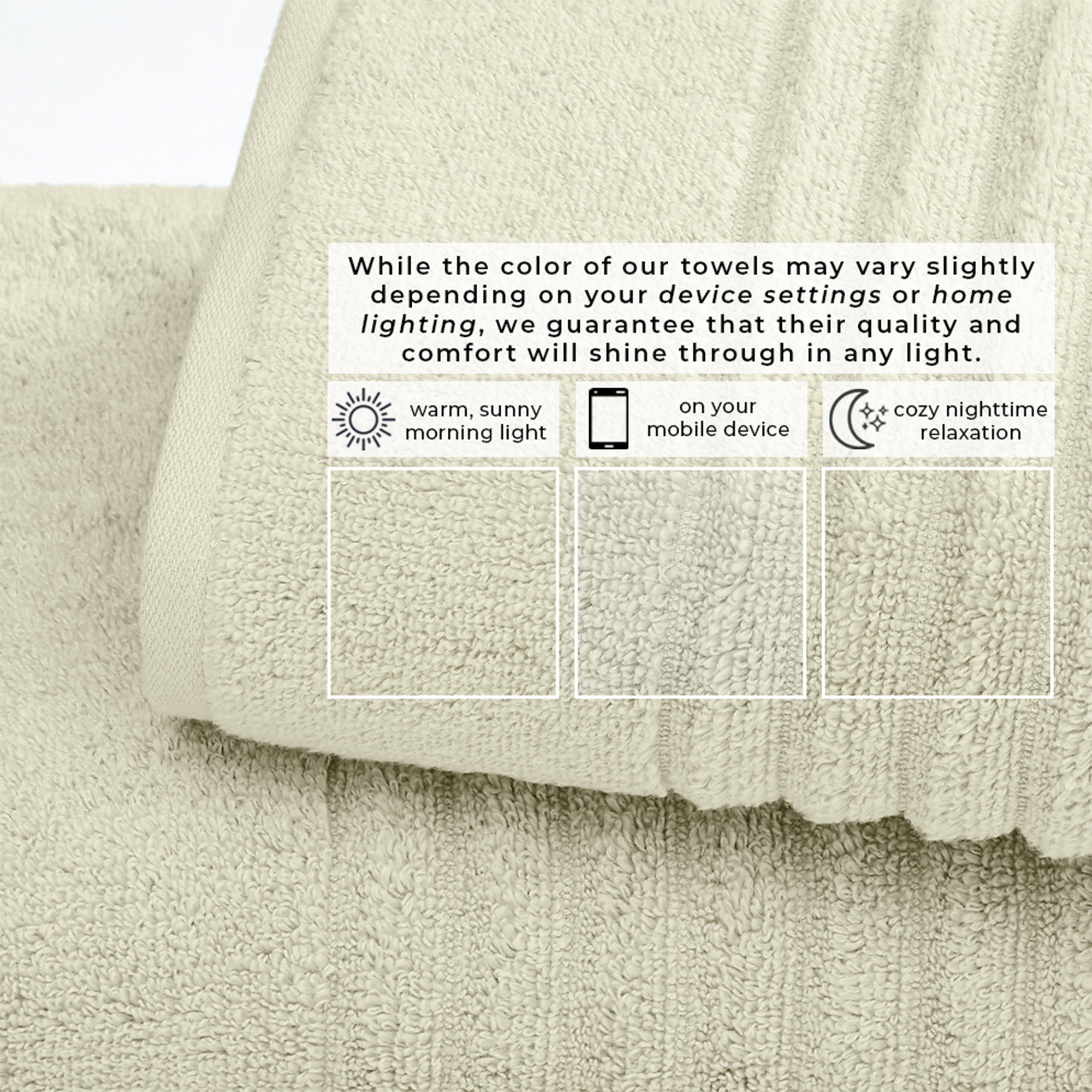 Luxury Combed Cotton Bath Towel Set