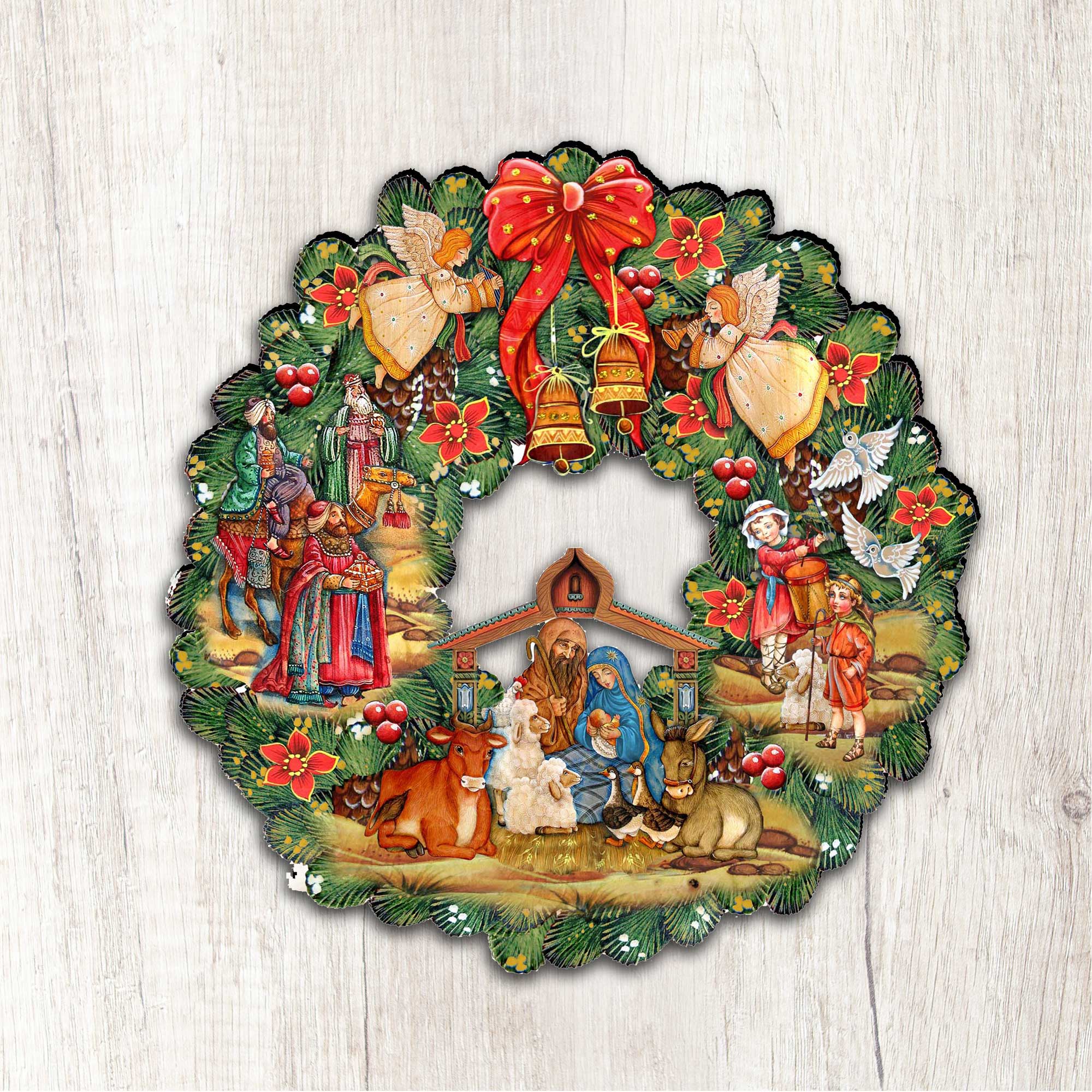 Nativity Holiday Door Wreath