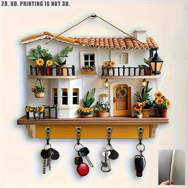 Sunflower Cottage Wooden Key Holder