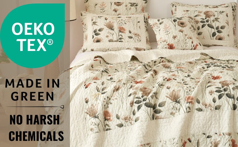 Enchanted Meadow Floral Quilt Set