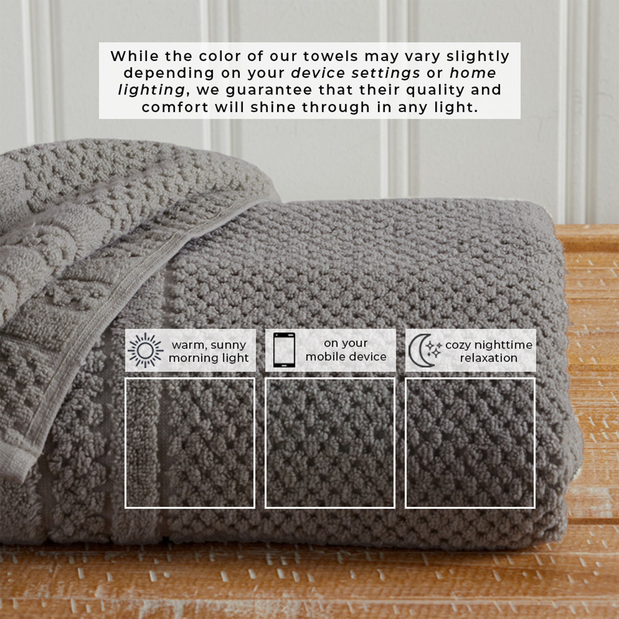 100% Cotton Checkered Jacquard Bath Towel Set