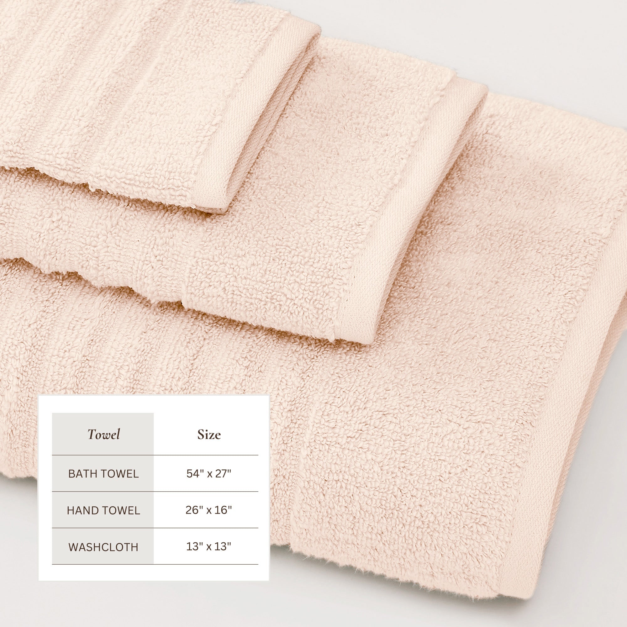 Luxury Combed Cotton Bath Towel Set
