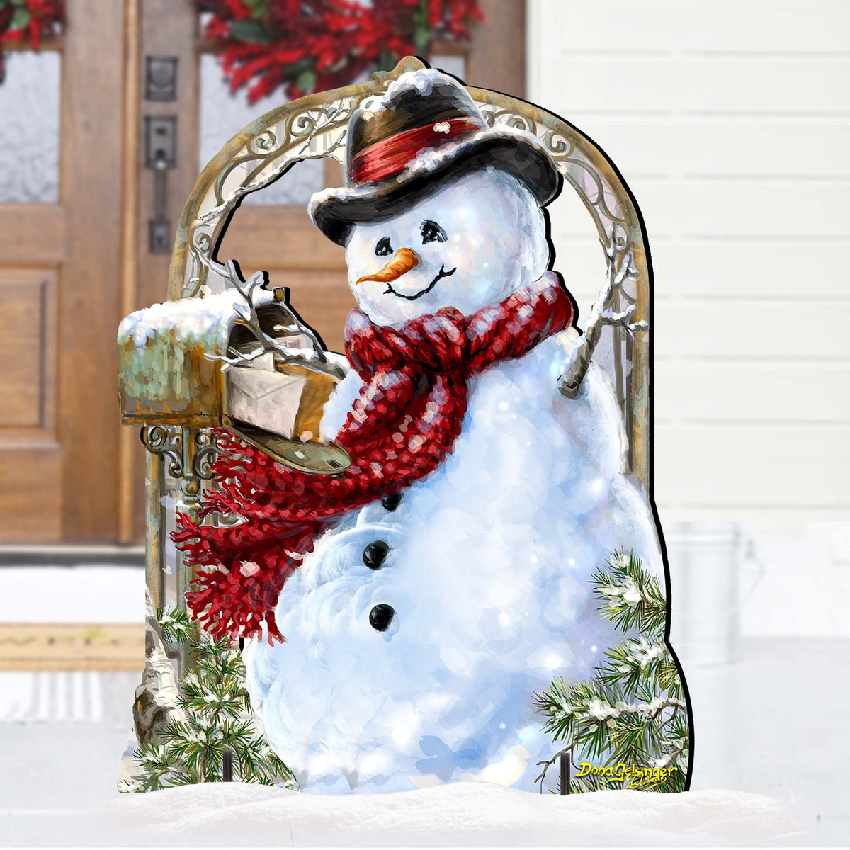 Seasons Greetings Snowman Outdoor Holiday Decor