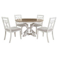 Dining Set With Extendable Round Table & Chairs