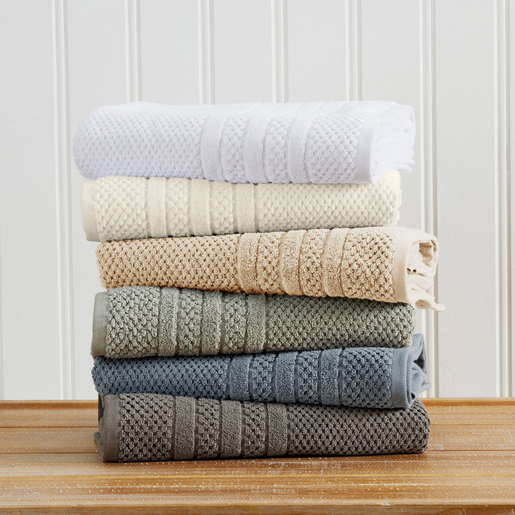 100% Cotton Checkered Jacquard Bath Towel Set