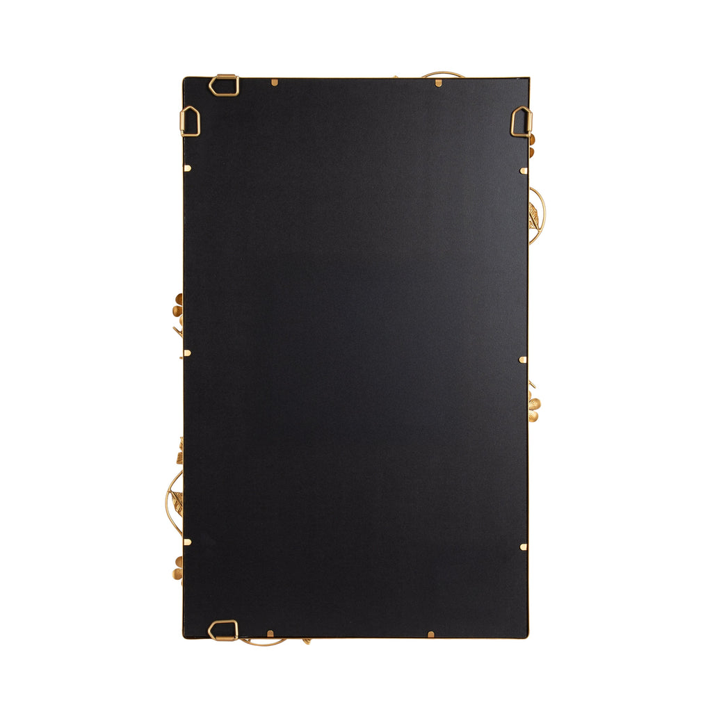 Rosella Floral Rectangular Mirror Metal