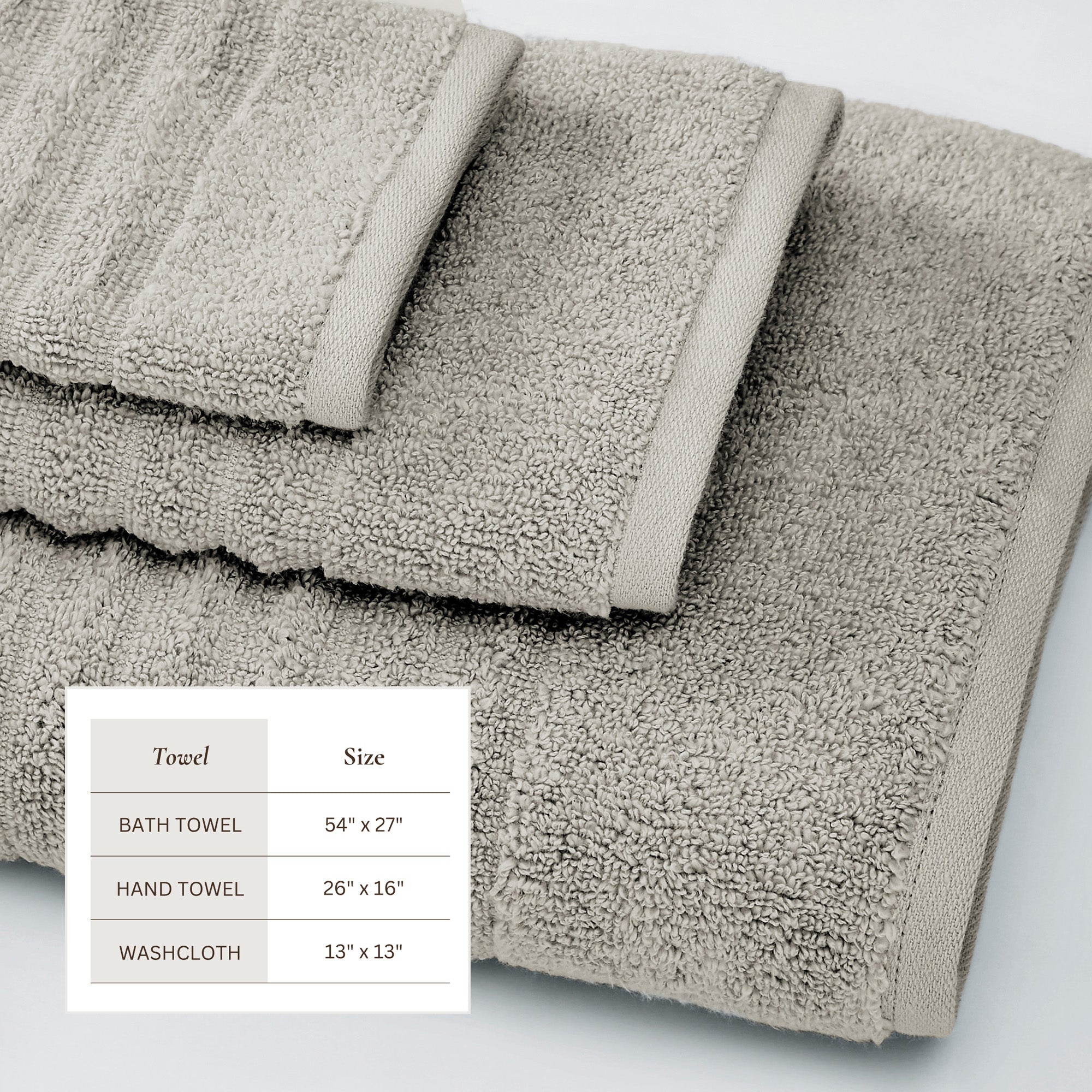 Luxury Combed Cotton Bath Towel Set