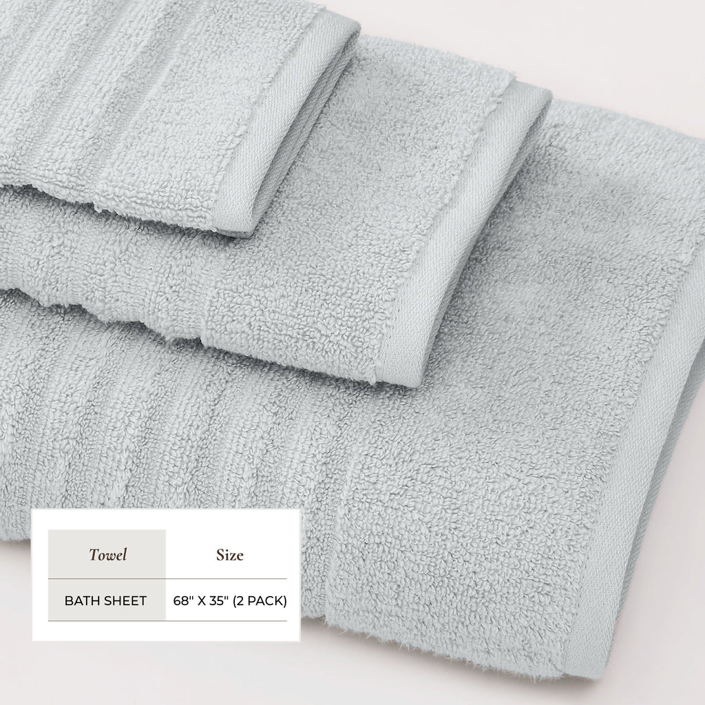 Luxury Combed Cotton Bath Towel Set