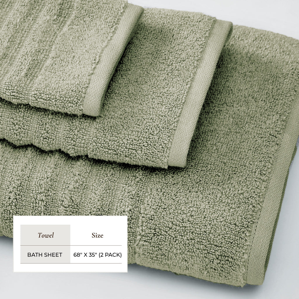 Luxury Combed Cotton Bath Towel Set