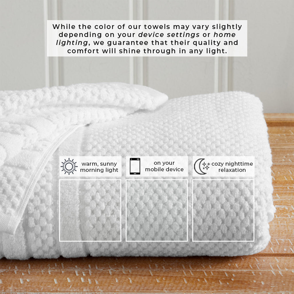 100% Cotton Checkered Jacquard Bath Towel Set