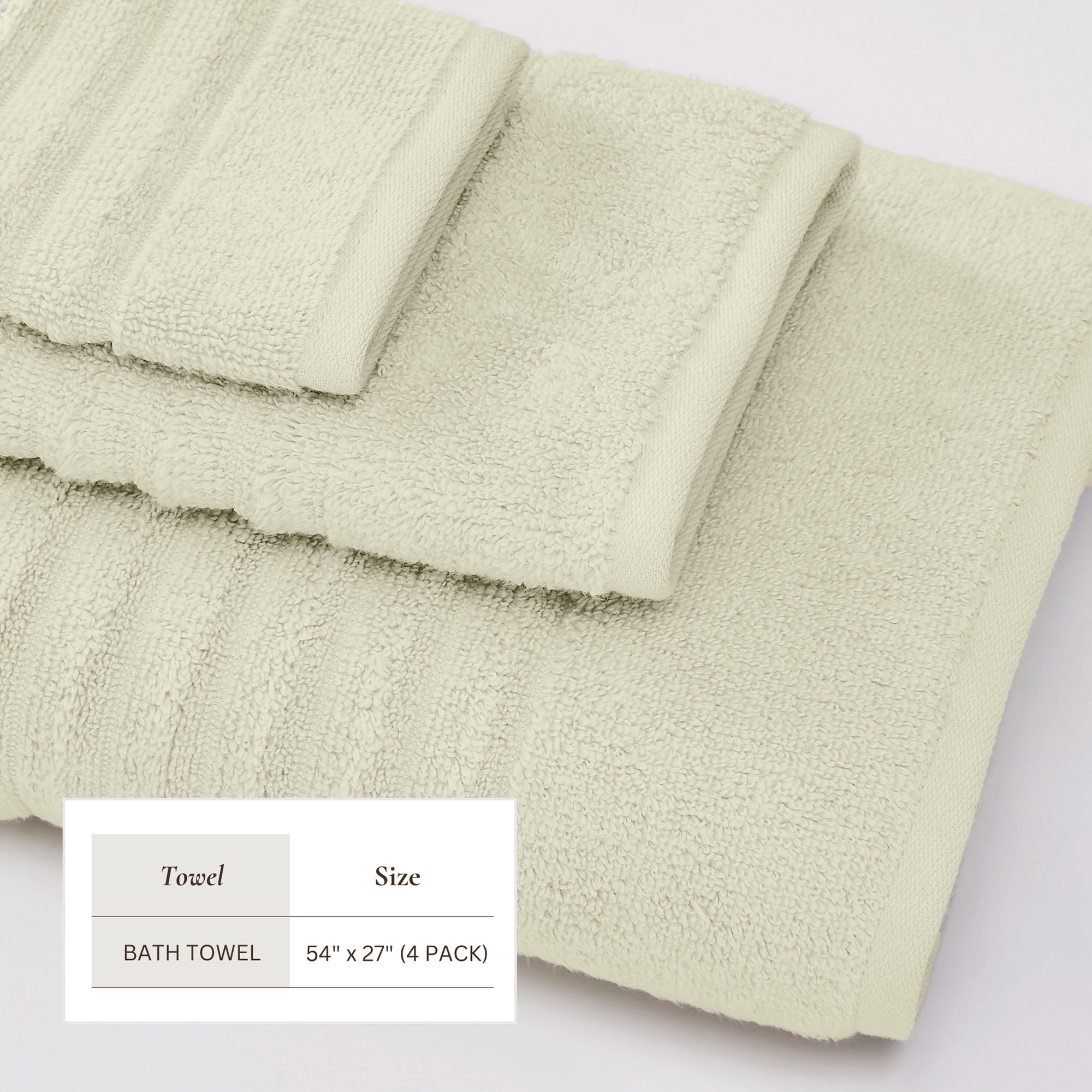 Luxury Combed Cotton Bath Towel Set