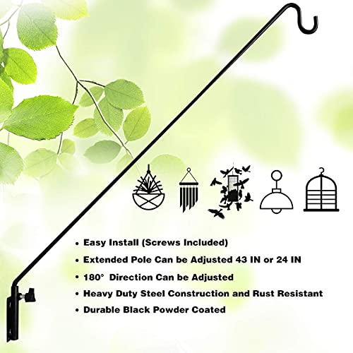 Outdoor Yard Fence Hook For Baskets Or Bird Feeder