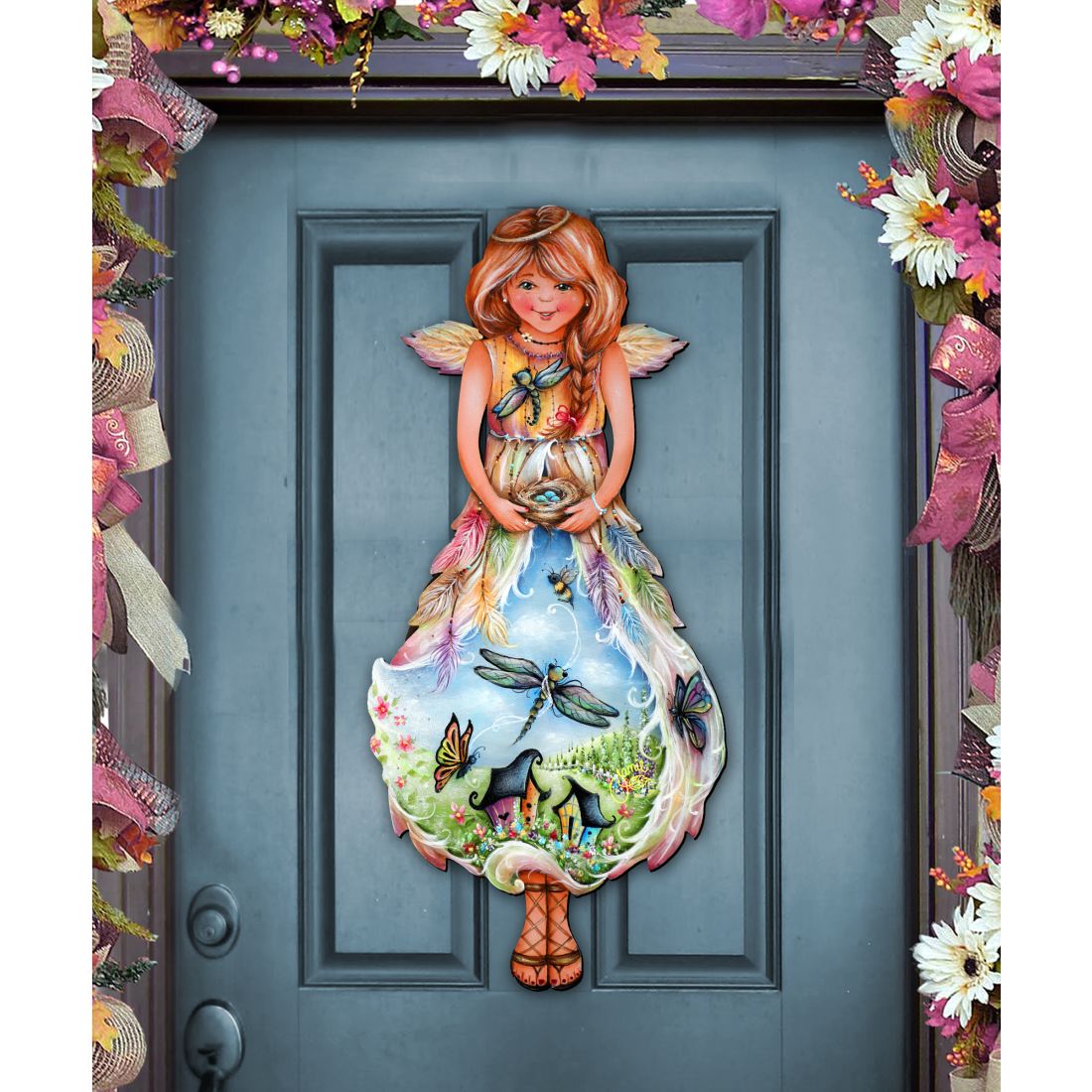 Blessing Angel Wildlife Door Decor