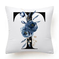 Floral Pillow Covers Alphabet
