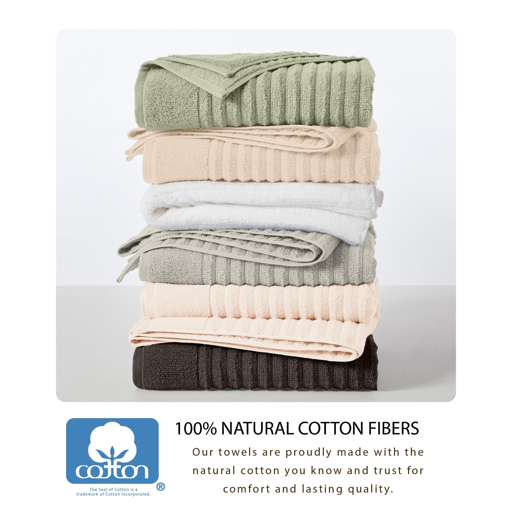 Luxury Combed Cotton Bath Towel Set
