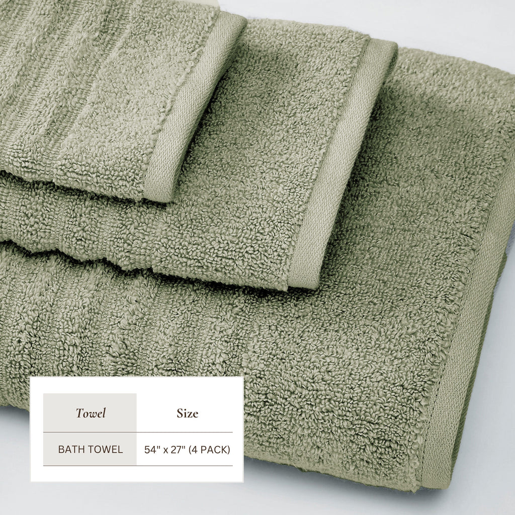 Luxury Combed Cotton Bath Towel Set