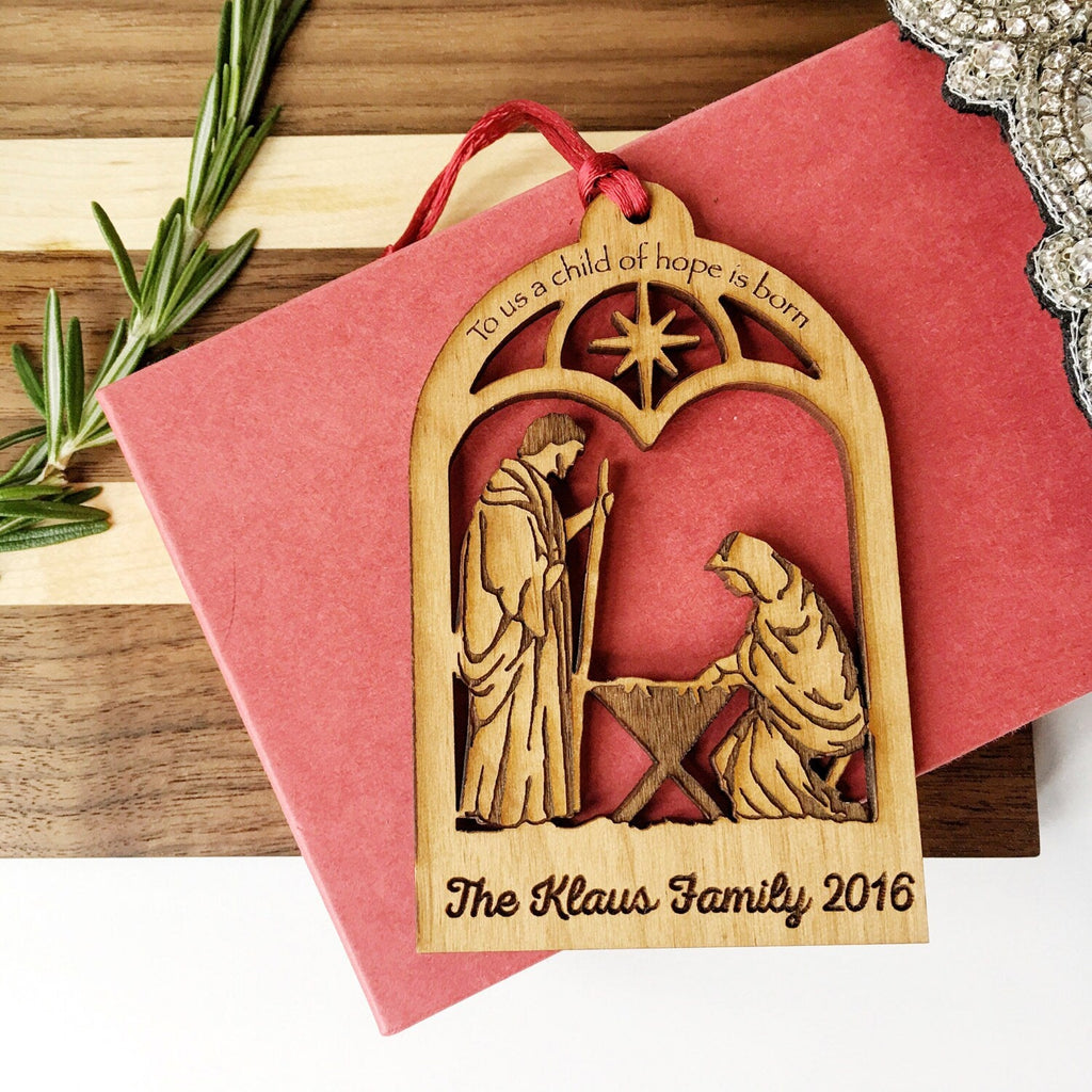 Personalized Nativity Ornament