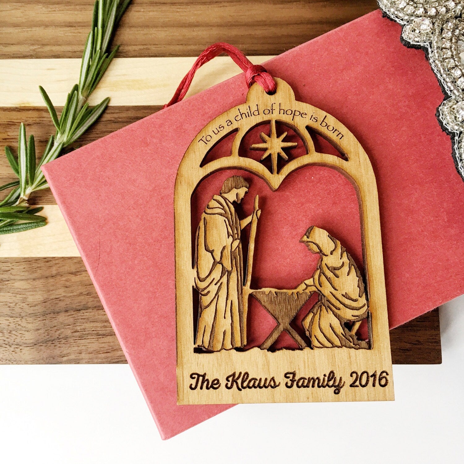 Personalized Nativity Ornament