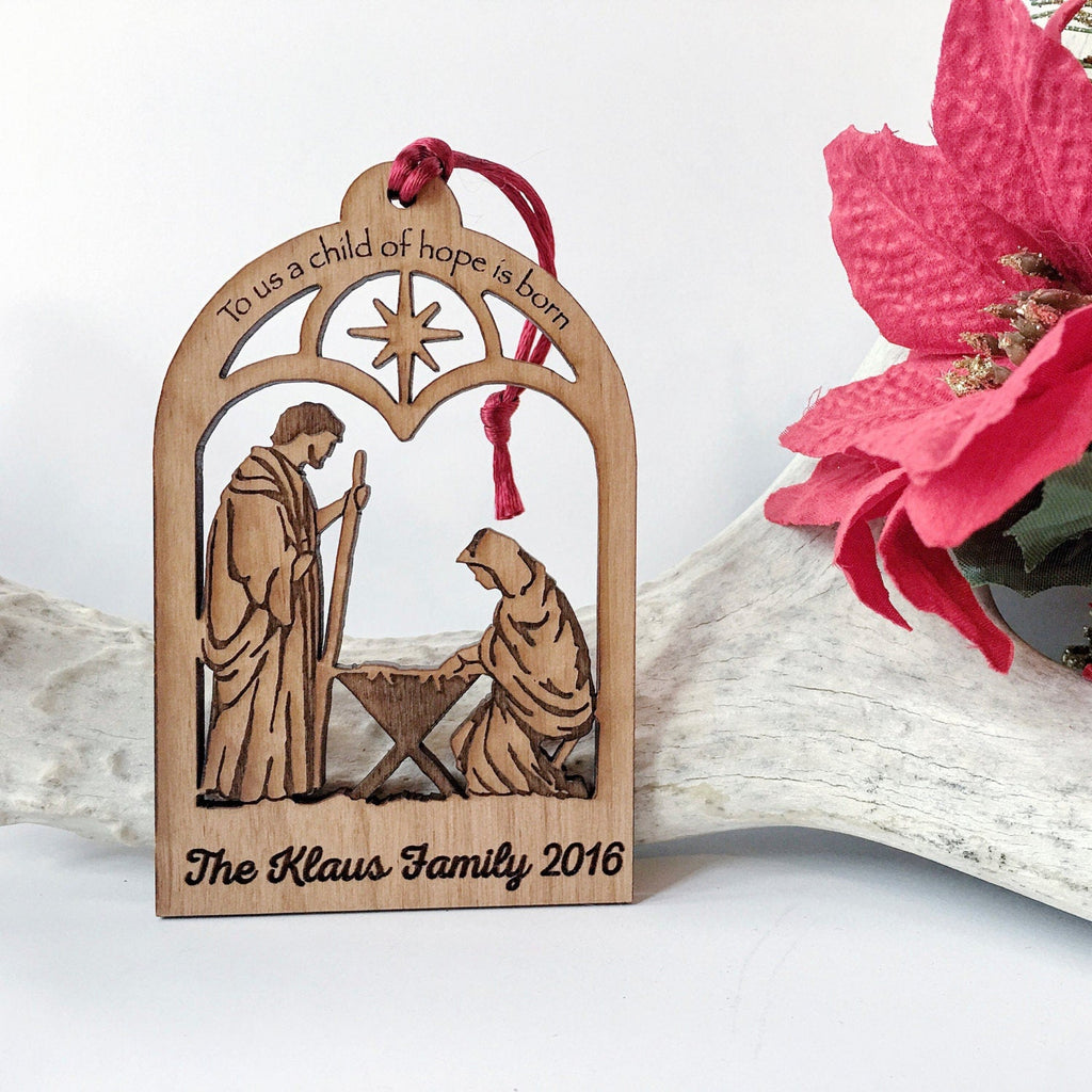 Personalized Nativity Ornament