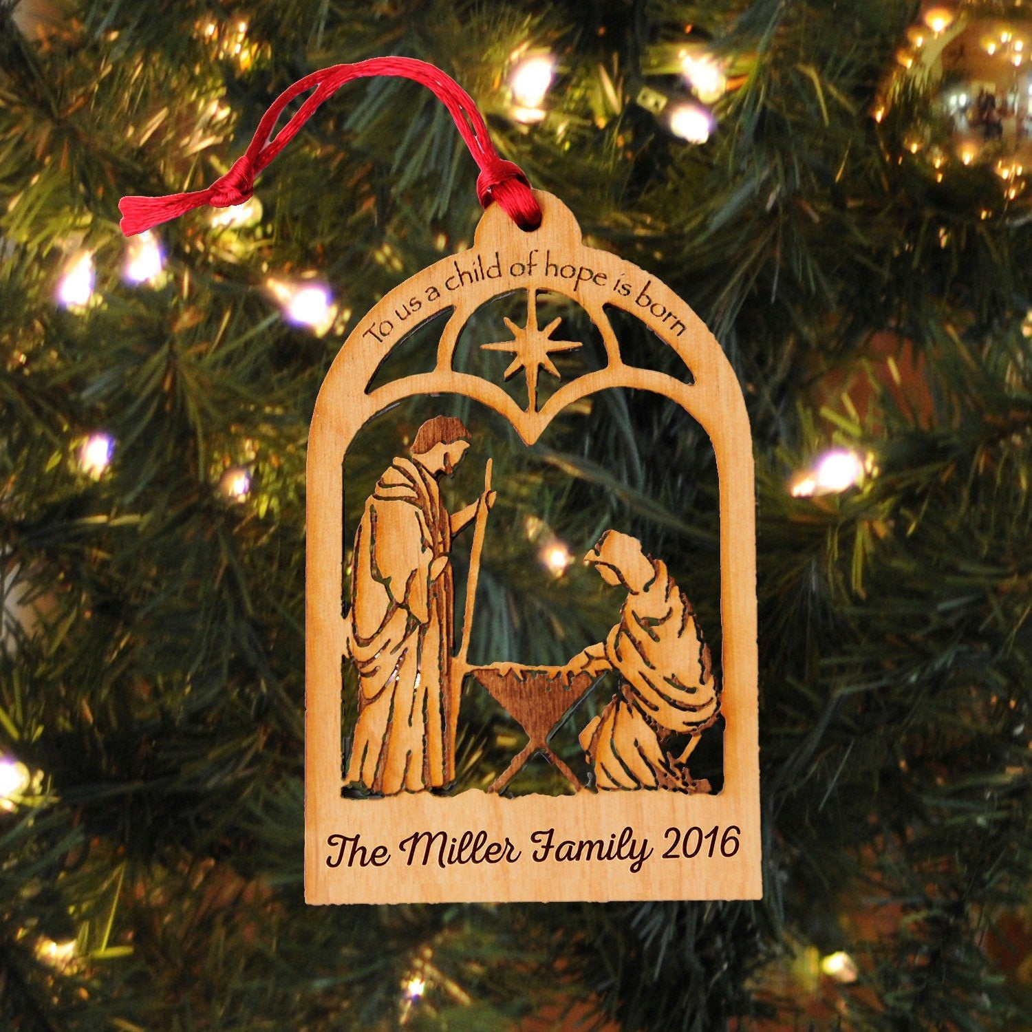 Personalized Nativity Ornament