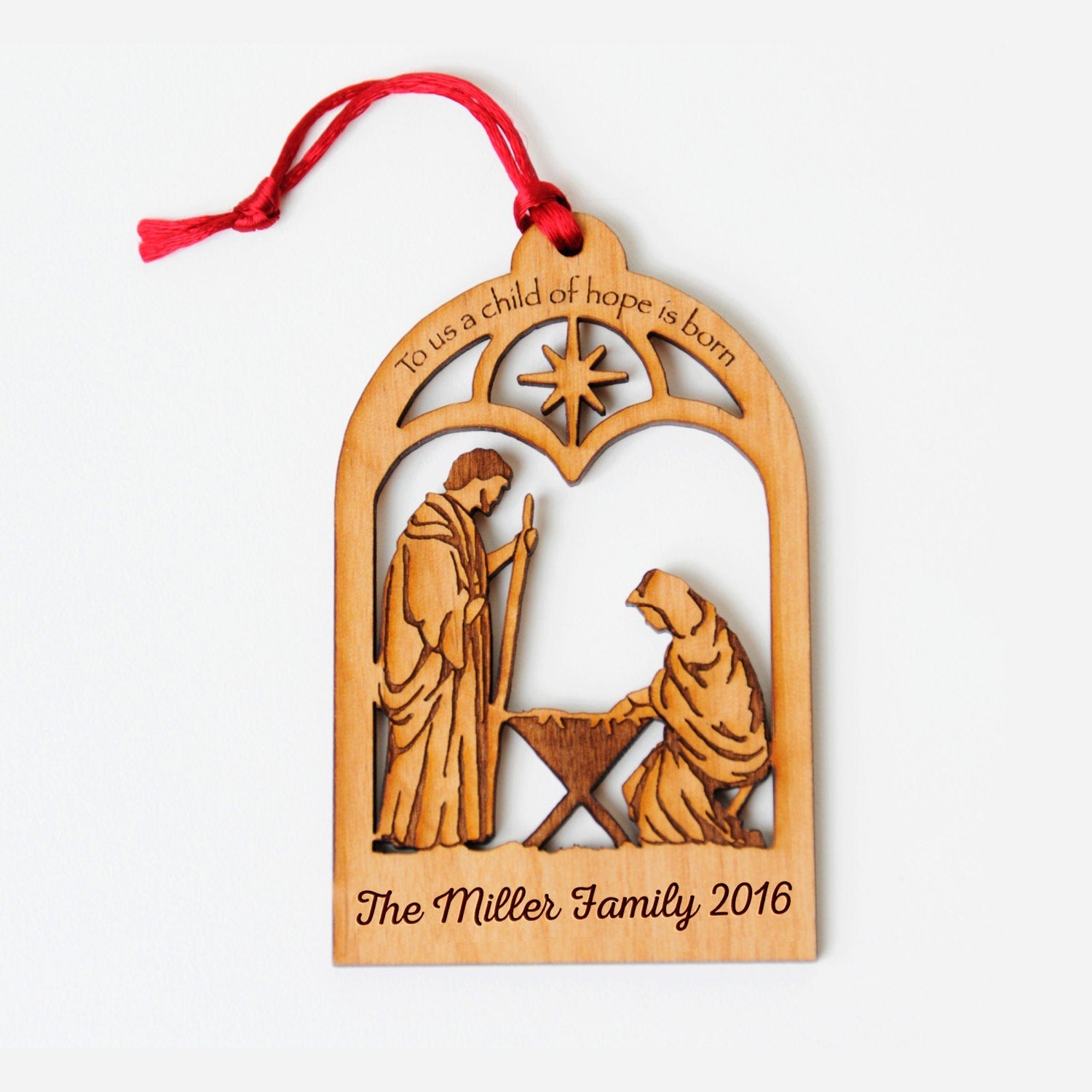 Personalized Nativity Ornament