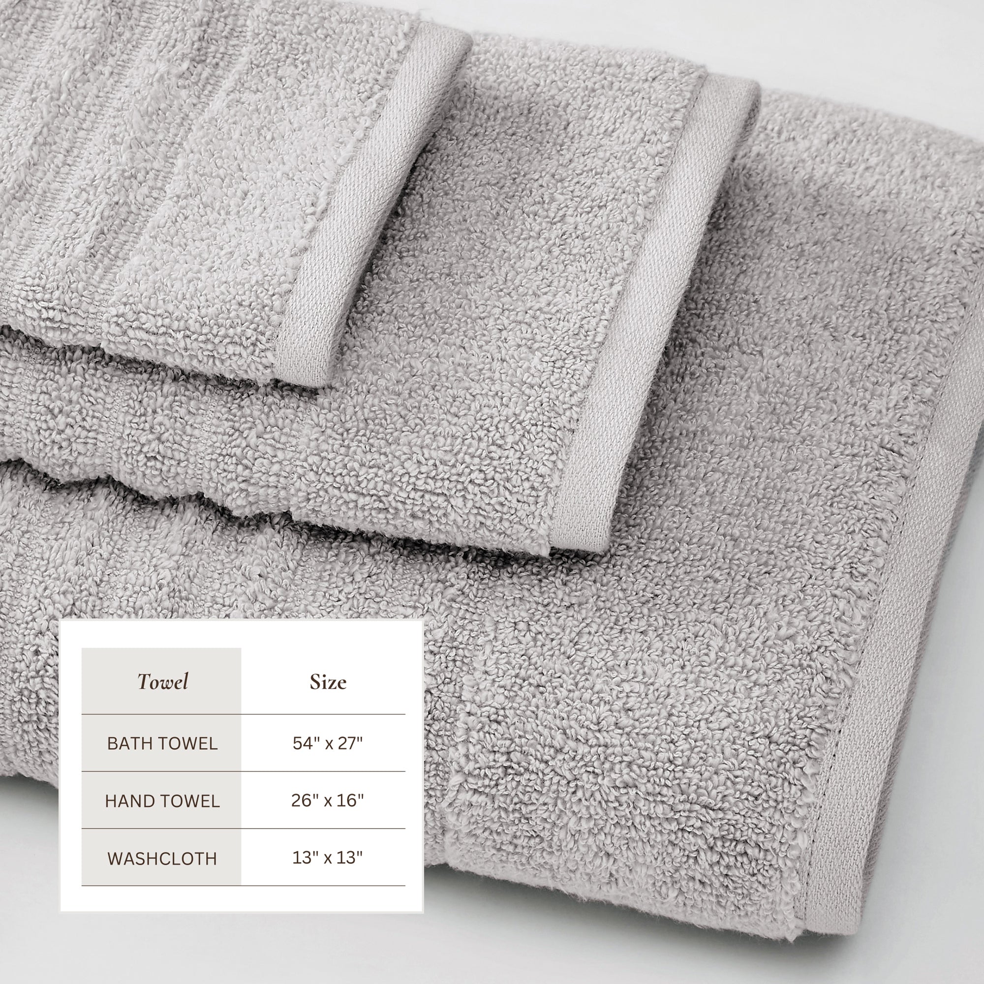 Luxury Combed Cotton Bath Towel Set