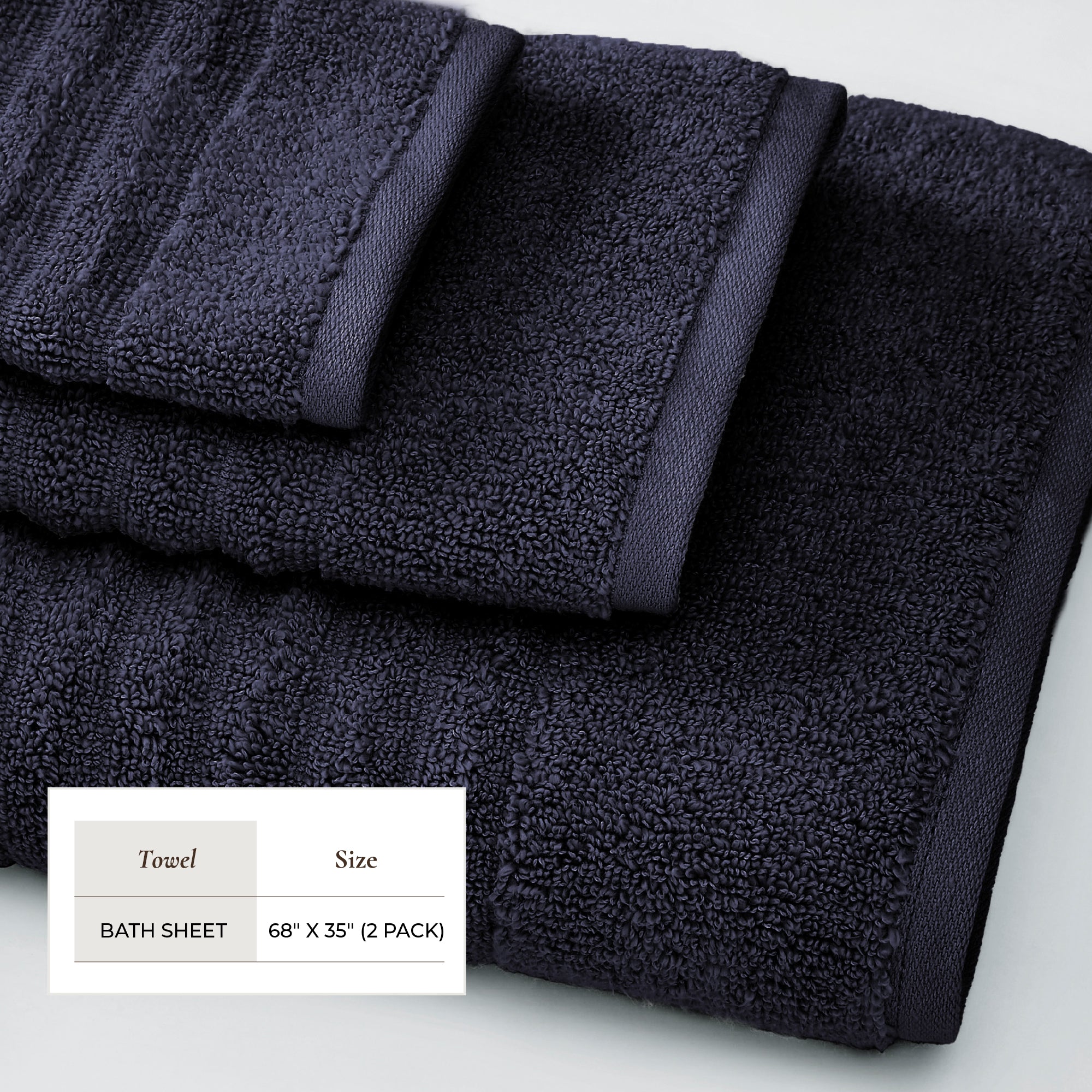 Luxury Combed Cotton Bath Towel Set