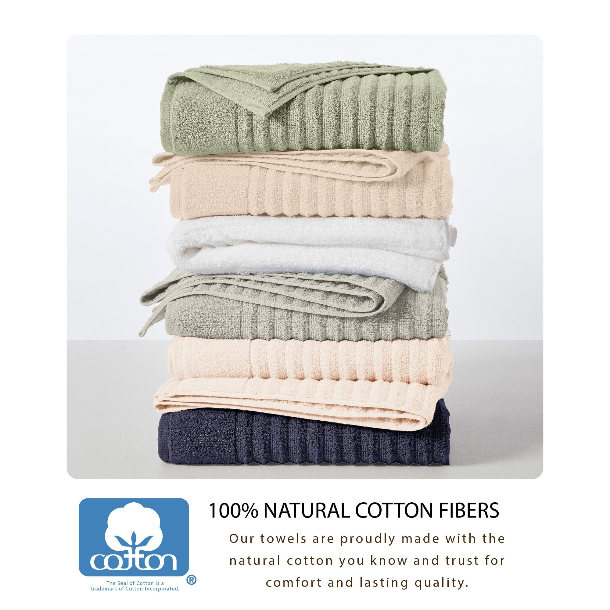 Luxury Combed Cotton Bath Towel Set