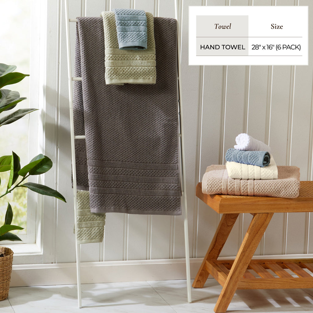 100% Cotton Checkered Jacquard Bath Towel Set