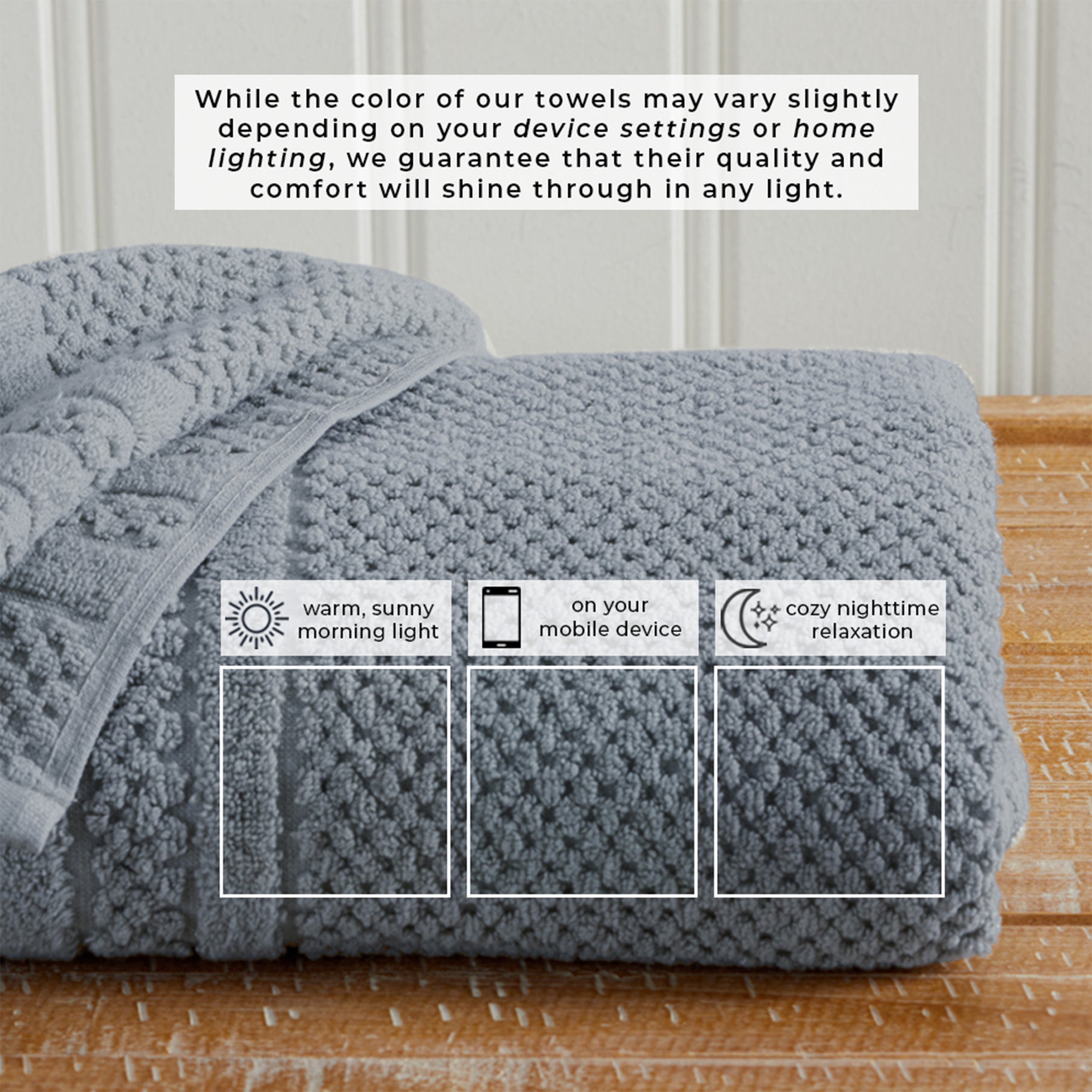 100% Cotton Checkered Jacquard Bath Towel Set