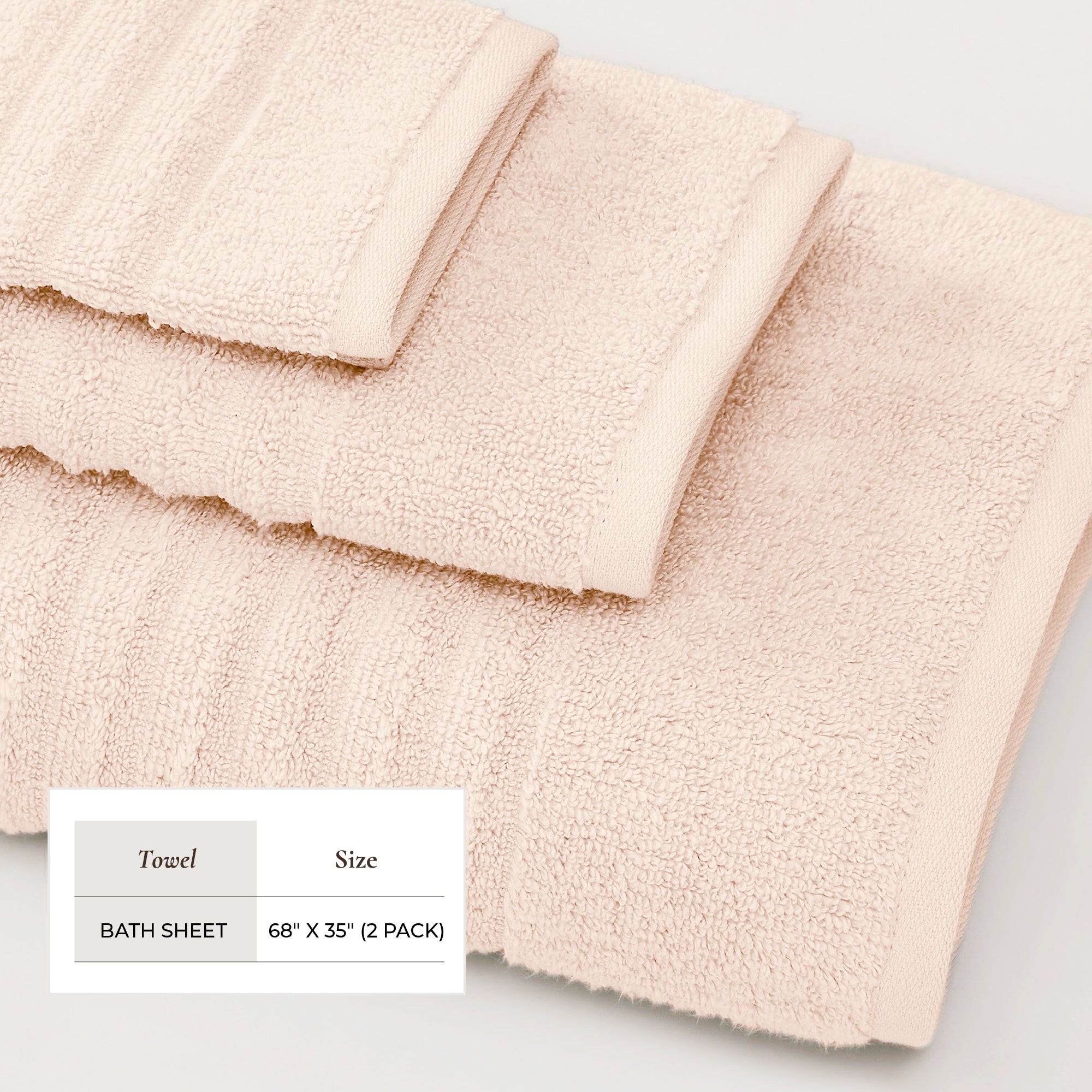 Luxury Combed Cotton Bath Towel Set