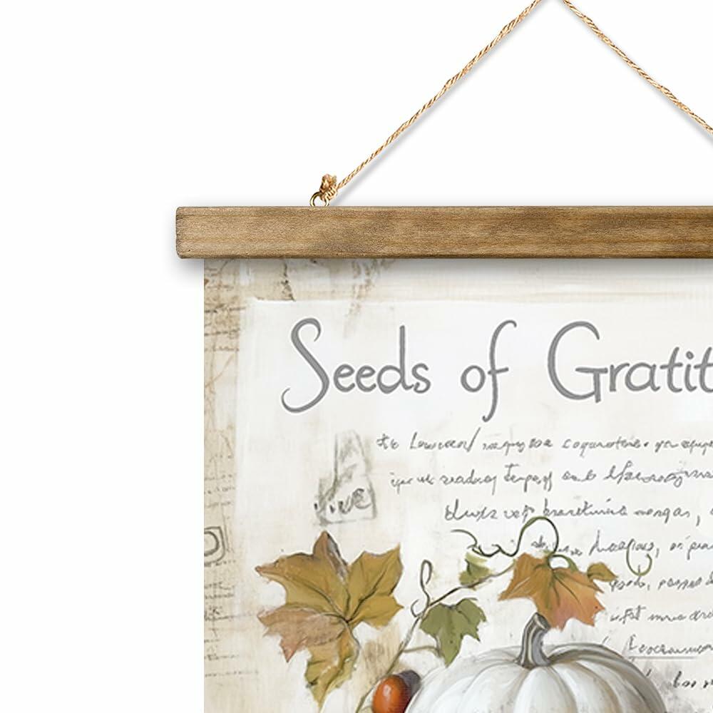 Vintage Pumpkin Thanksgiving Poster Wall Art