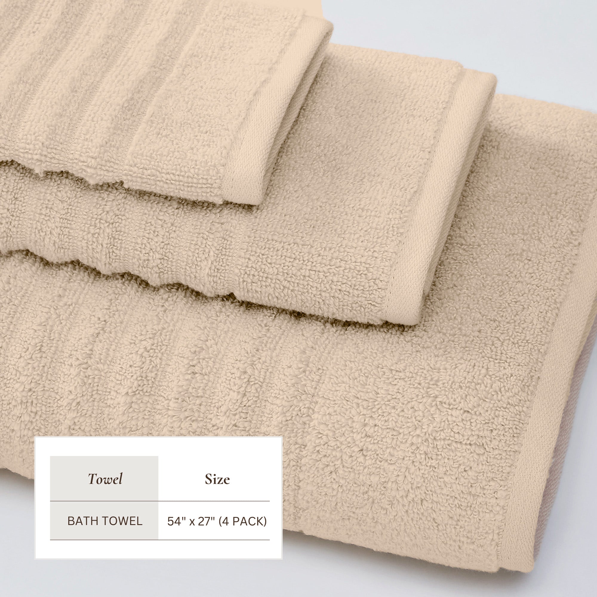 Luxury Combed Cotton Bath Towel Set