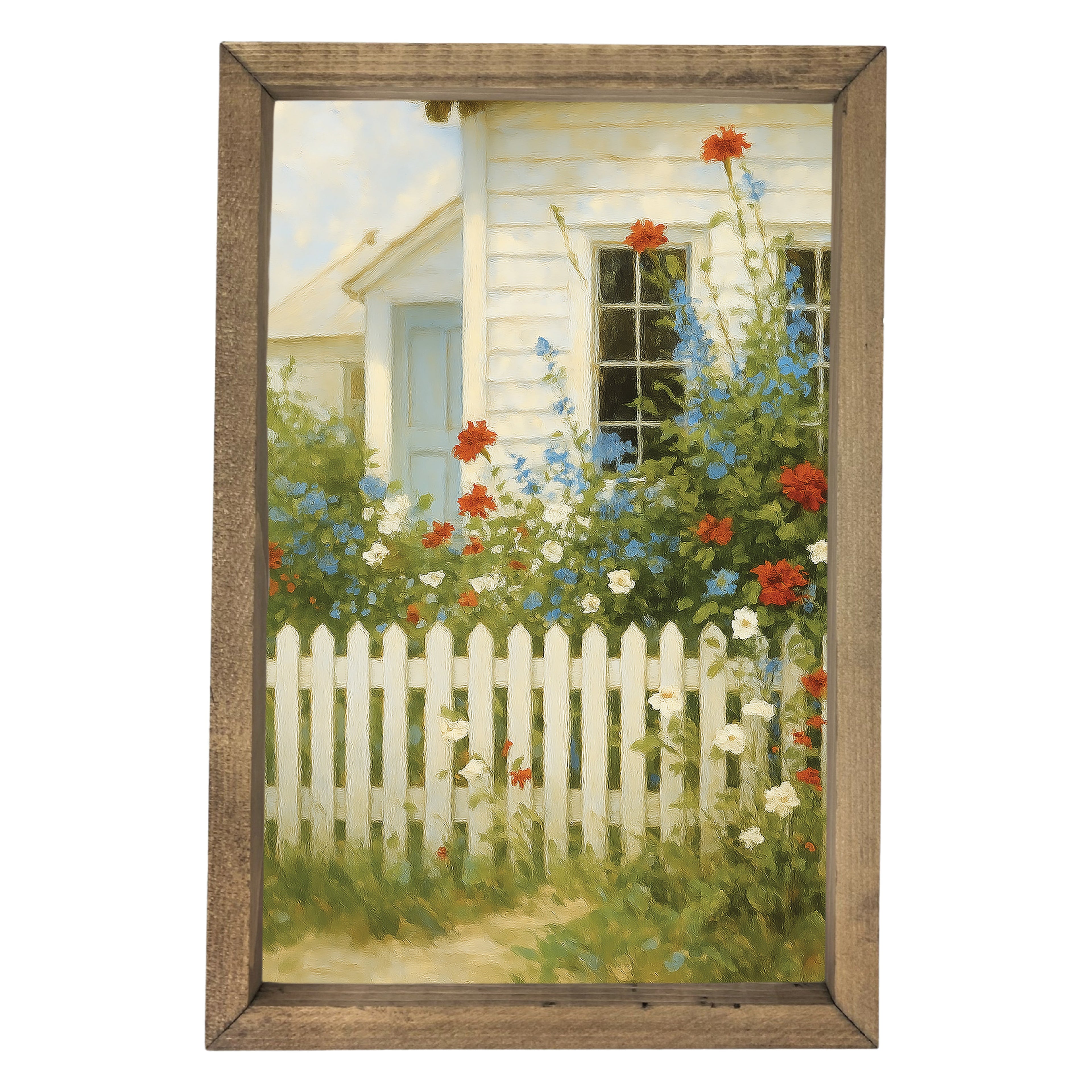 Cottage Garden Fence Framed Art