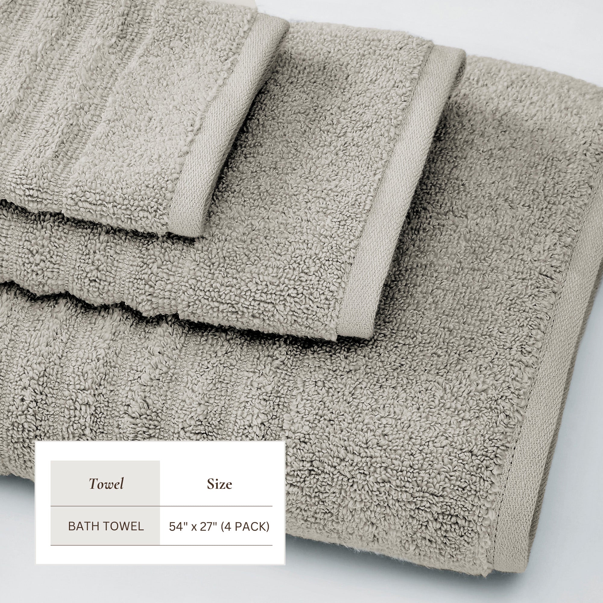 Luxury Combed Cotton Bath Towel Set