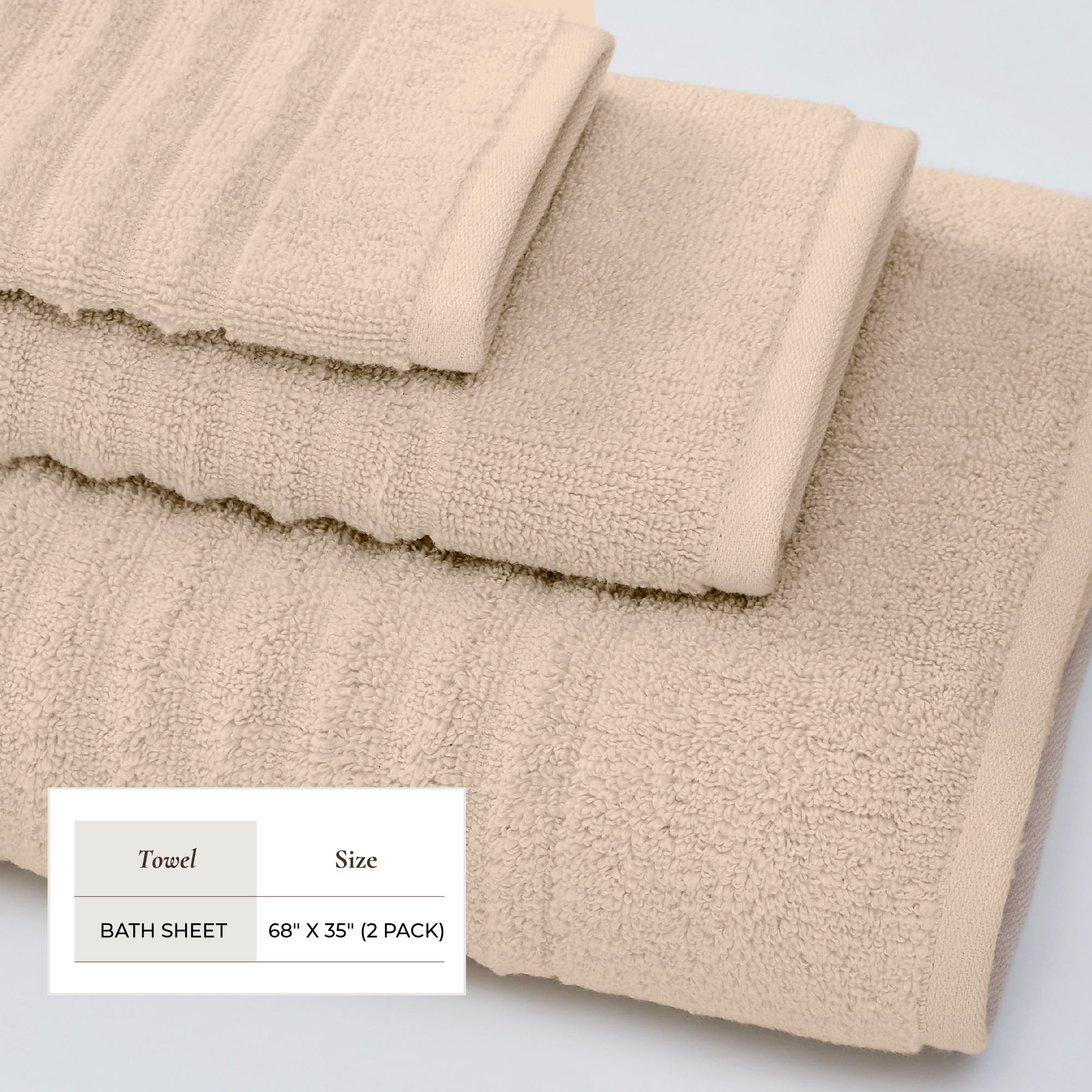 Luxury Combed Cotton Bath Towel Set
