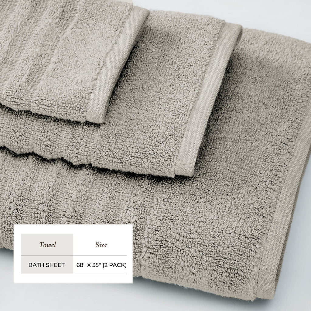 Luxury Combed Cotton Bath Towel Set