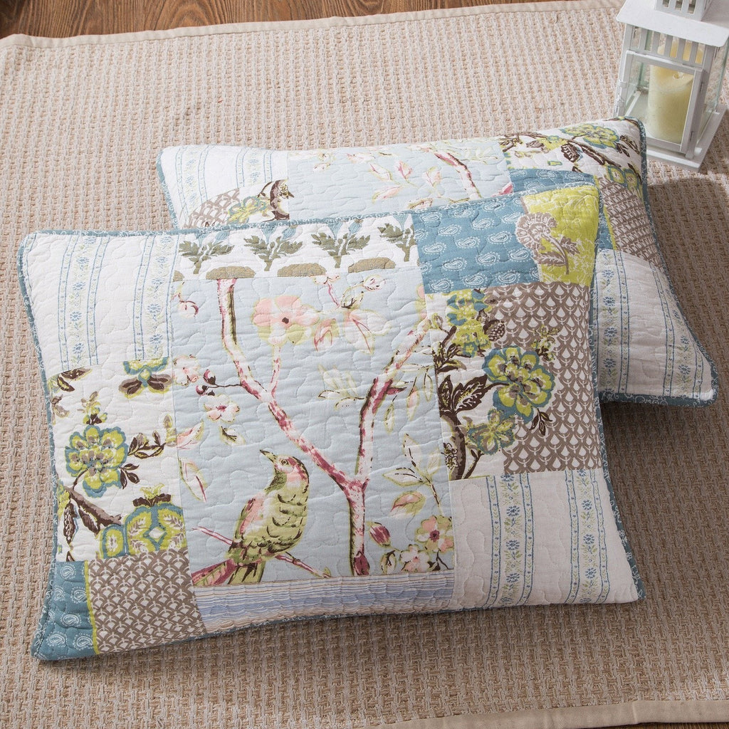 Blue Patchwork Quilt Set
