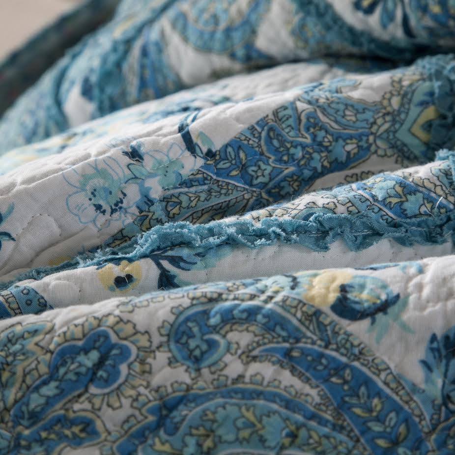 Scalloped Cotton Patchwork Quilt Set