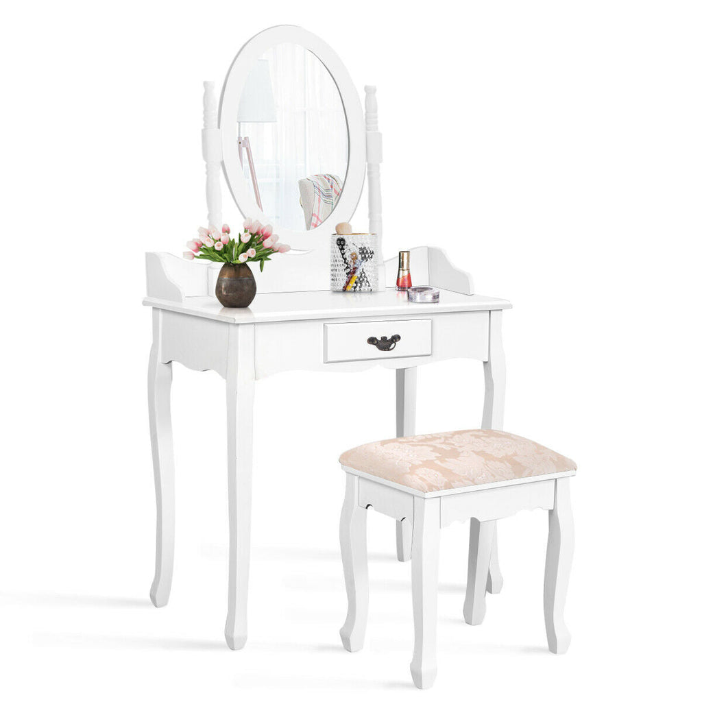 Wood Vanity Set