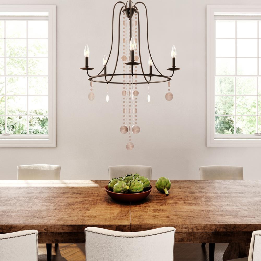 5-Light Oil Rubbed Bronze Chandelier