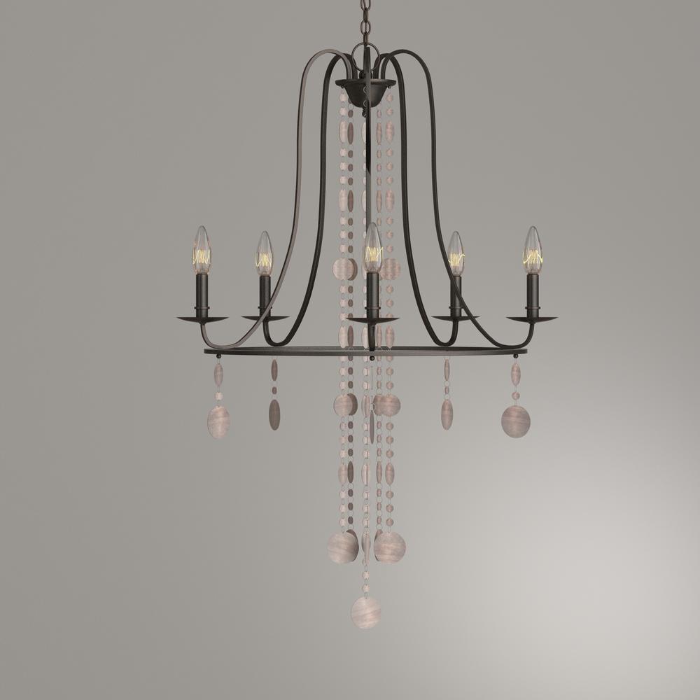 5-Light Oil Rubbed Bronze Chandelier