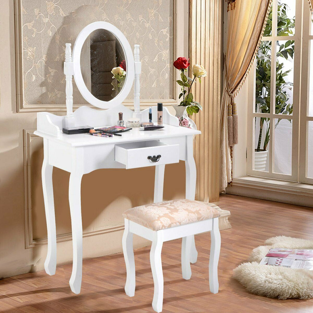 Wood Vanity Set