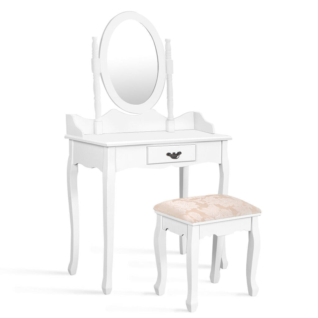 Wood Vanity Set