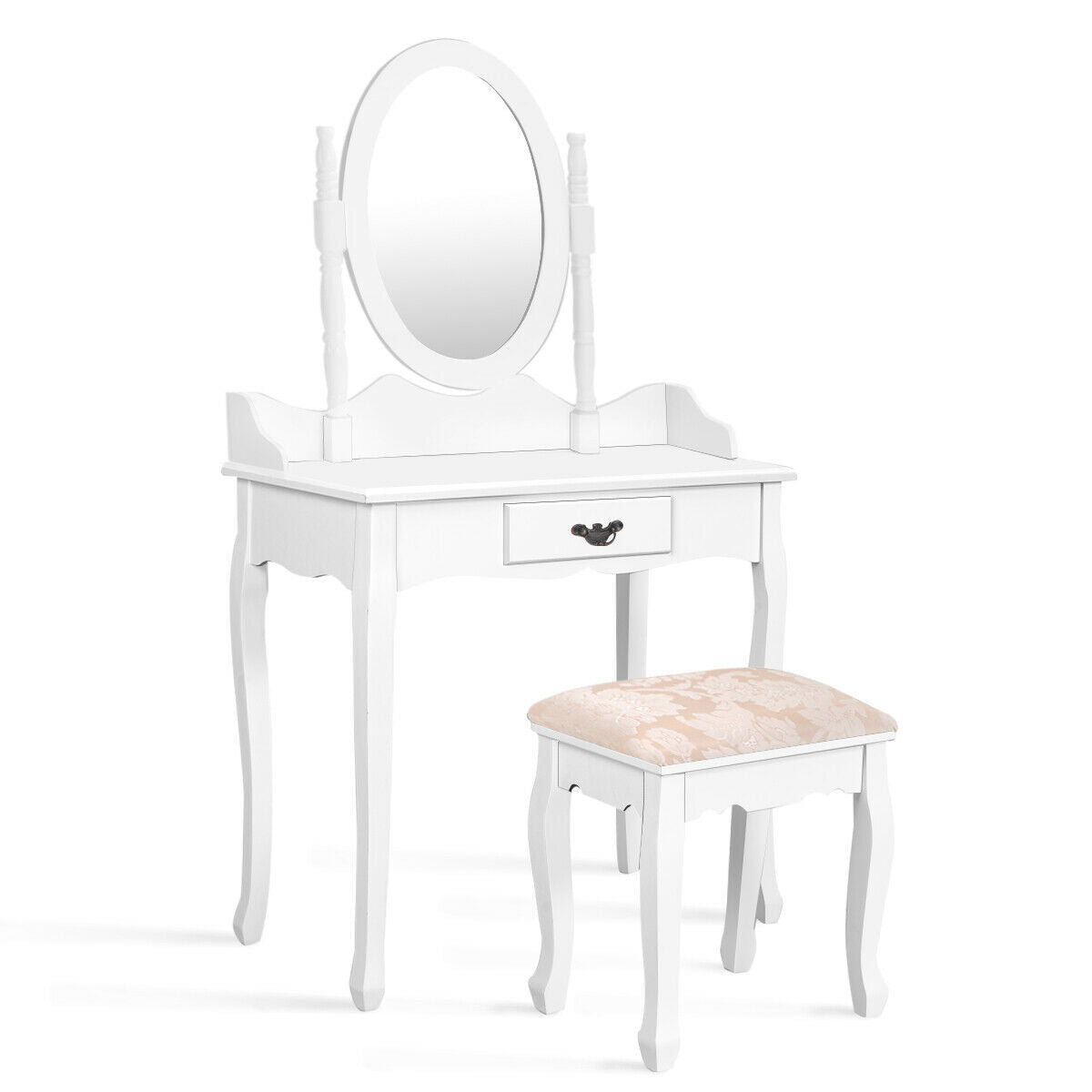 Wood Vanity Set