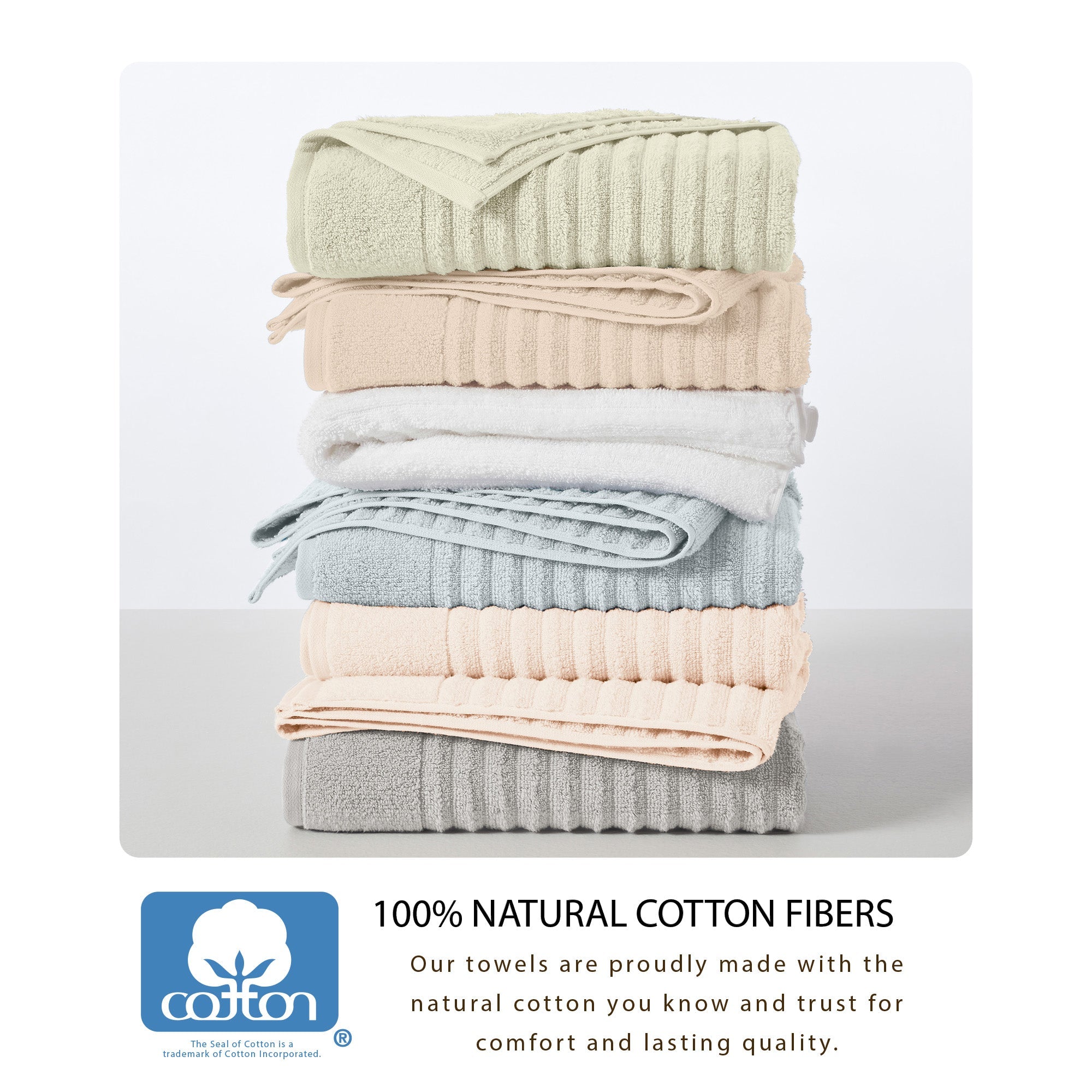 Luxury Combed Cotton Bath Towel Set