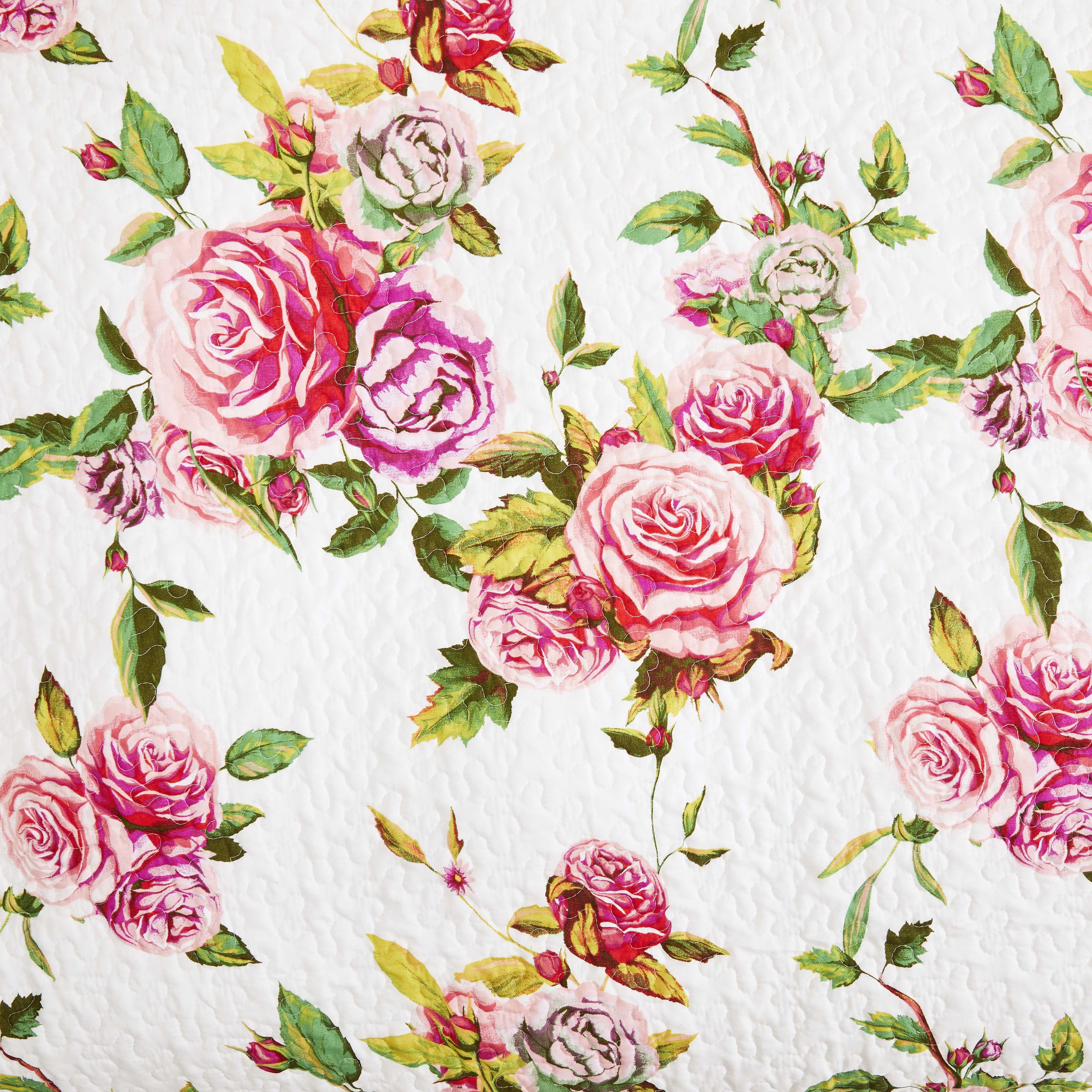 Romantic Roses Floral Throw Blanket