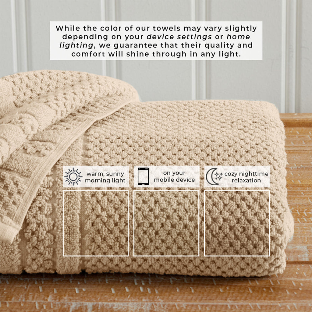 100% Cotton Checkered Jacquard Bath Towel Set