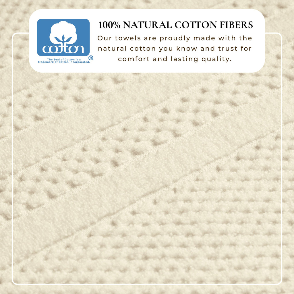 100% Cotton Checkered Jacquard Bath Towel Set
